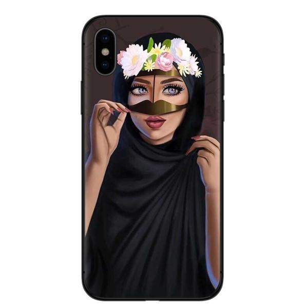 Lightweight Designer Cell Phone Cases Black Islamic Hijab Girls Gift Anti Shock