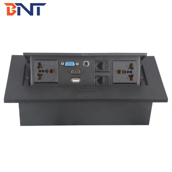 used for conference system with double universal power plug hidden desktop socket table pop up  outlet