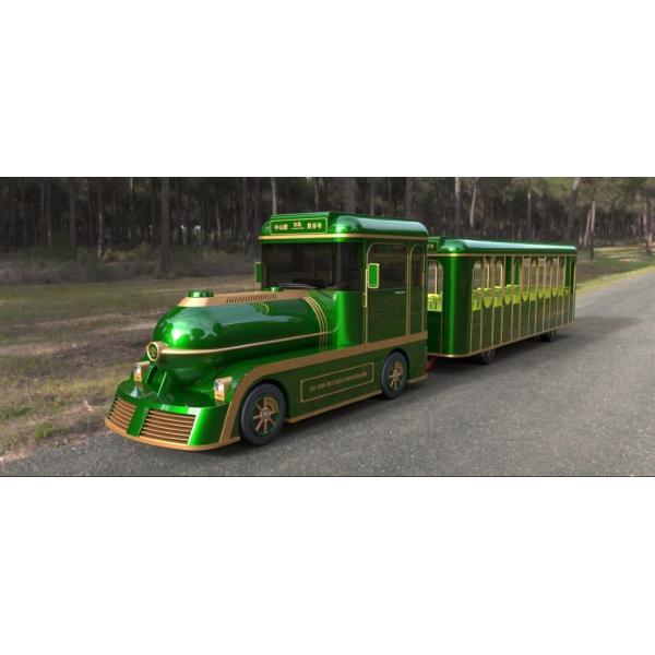 Поезд 42 мест электрический Trackless, электрический туристский поезд для внешнего воссоздания