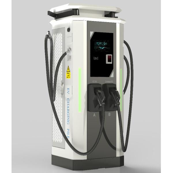 60kW DC Fast Charging Pile for New Energy VehiclesEquipped with dual swing-arm charging connectors and a 10-inch high-brightness color screen, it delivers high-efficiency rapid charging for electric 