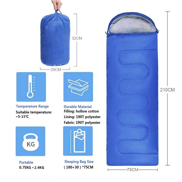 SPAKYCE 3 Season 170T Lightweight Waterproof Sleeping Bags  For Adults Hiking Outdoor Camping air conditioning sleeping bag