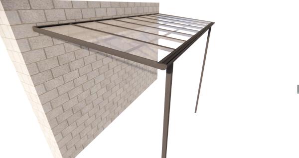 DIY Rain Protection Awning Aluminum Window Balcony Patio Cover PU Coating