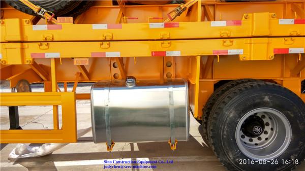 3 Axles Sinotruk Heavy Duty Semi Trailers 50000kg Flat Bed Cargo Trailer With Side Board
