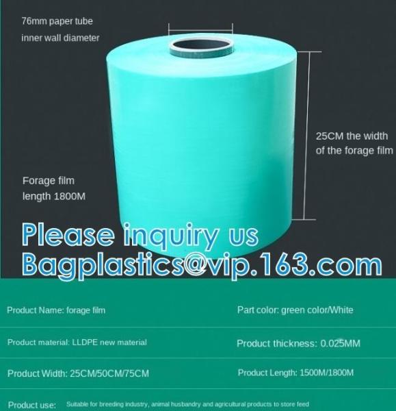 Silage, Hay, Maize Protection Bale Wrap, Film, Agriculture Grass Bale Pack, Silage Stretch Film, UV Resistant