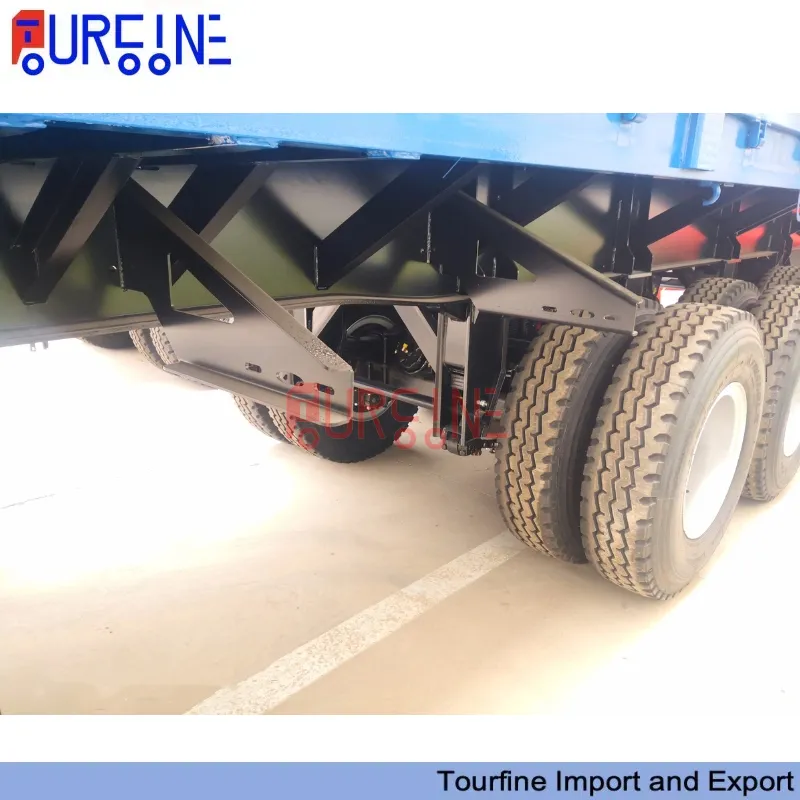 60 Ton Side Wall Semi Trailer 4 Axle for Container and General Cargo Transport