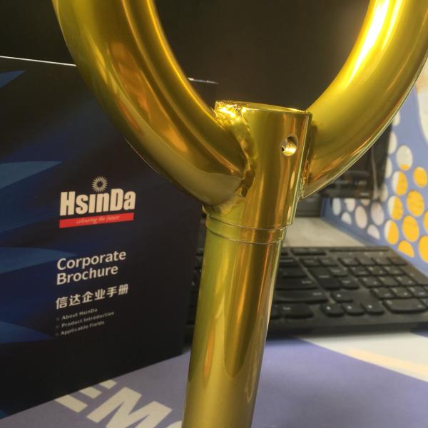 Pintura de unión con recubrimiento en polvo súper espejo hidro cromo de oro de 24K para metal, aluminio, acero al carbono para aplicación con pulverizador en muebles