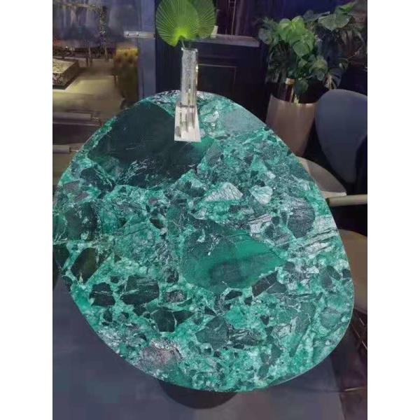 Natural Green Terrazzo Marble Table Top terrazzo kitchen countertops