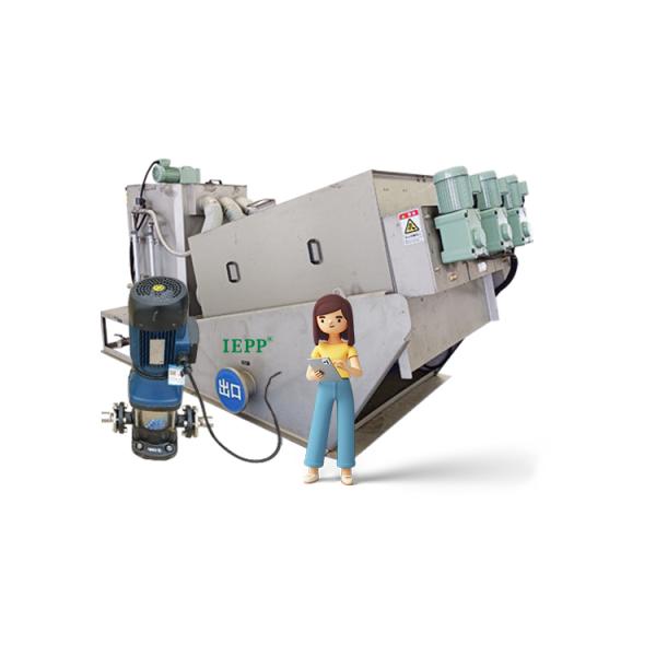 IEPP Factory Manufacturer STP Wastewater Treatment Plant Multi Disc Screw Press Sludge Dehydrator Daf Scum Dewatering Machinery