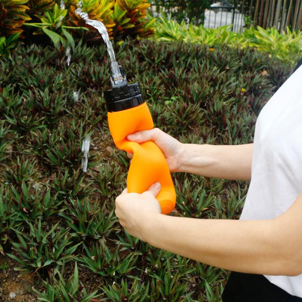 750ml Anti-corrosion Coated Silicone Water Bottle for Travel and Sports Customizable