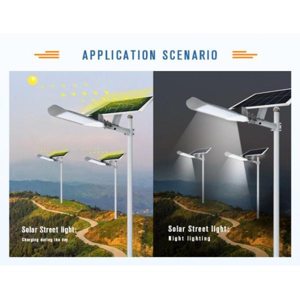 Высокие лументы Внешние солнечные уличные фонари Все в одном Водостойкие 100W 150W 200W