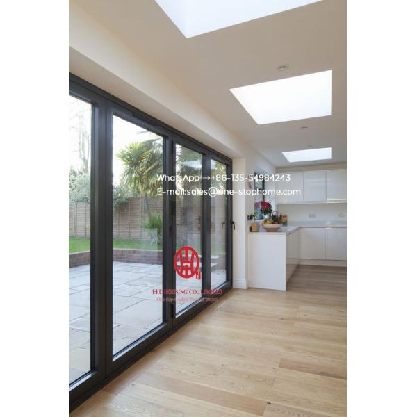 Power Coated Sliding Open Style Aluminum Frame Internal folding doors,panoramic glass folding glass doors for Brisbane