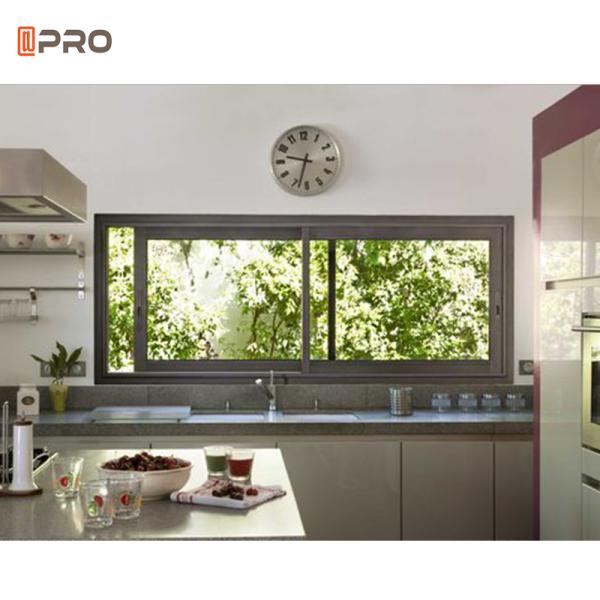 Janela de deslizamento de vidro dobro feita sob encomenda da liga de alumínio com grade