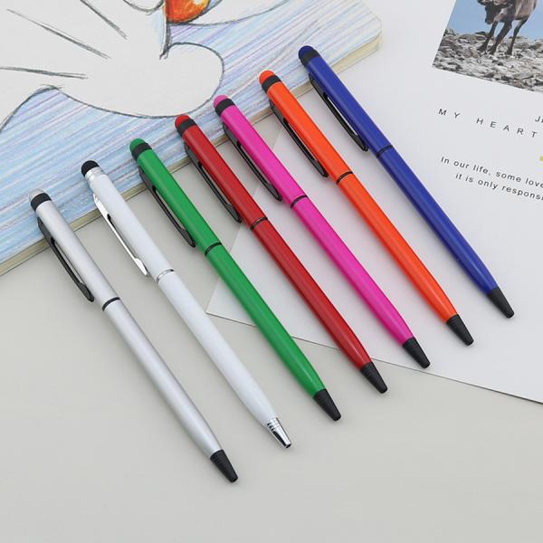 Colorful Metal Ballpoint Pen Touch Screen Twist Stylus Ball Pen For Office Business