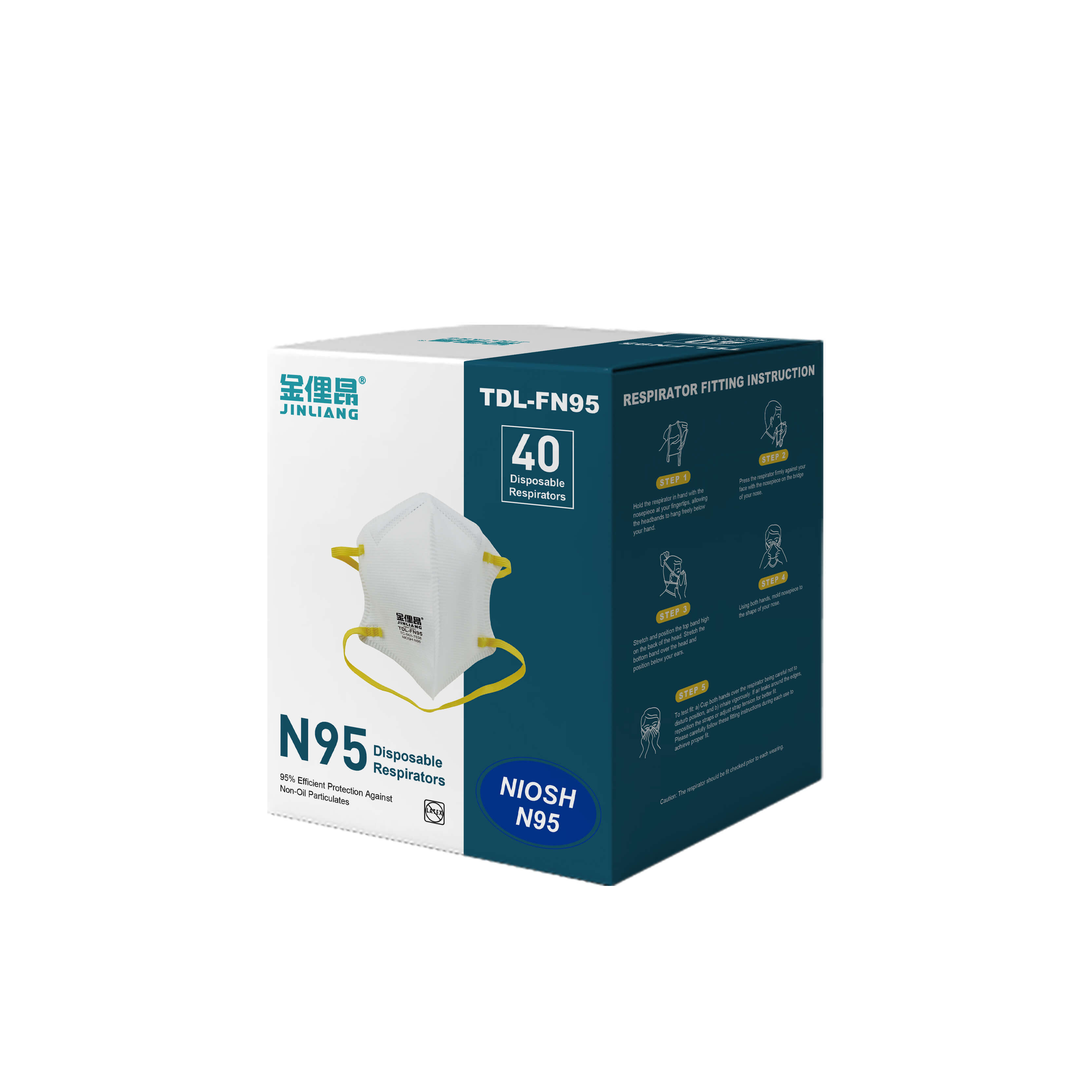 Approved By NIOSH N95 Valve-Free white Folded Shape Respirator for professional protection