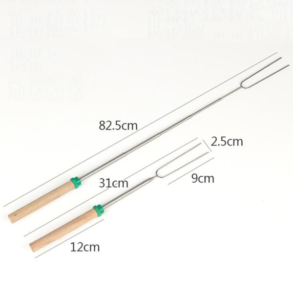 8 цветов выдвигая протыкальники нержавеющей стали ручек зефира с деревянными ручками