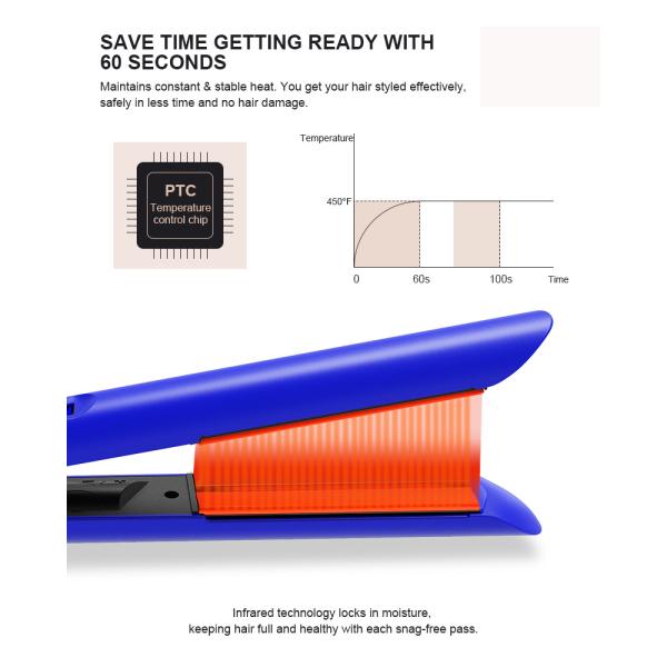 Professional Flat Iron Infrared Hair Straightener Tourmaline And Ceramic Plates