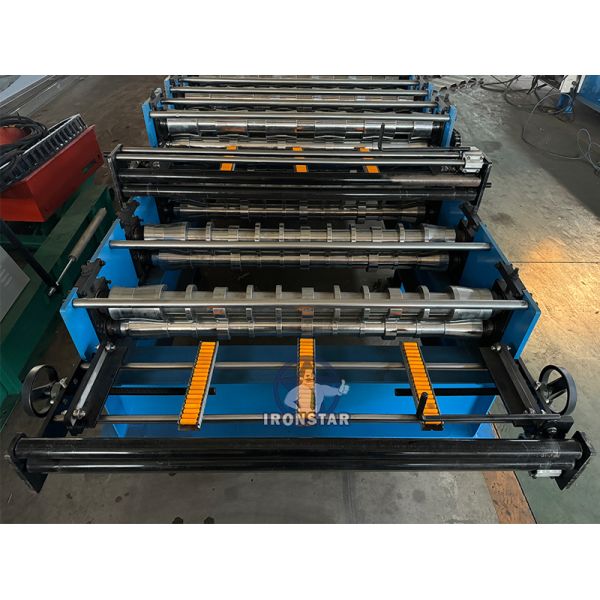 “European Standard Double Layer 5 Rib & 6 Rib Trapezoidal Sheet Roll Forming Machine with CE for Hungary Market”
