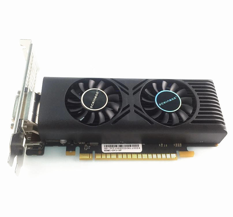 PCWINMAX OEM Графическая карта GTX1050 4GB DDR5 128 бит Двойные вентиляторы PCI Express 3.0 X16 1366/1468MHz Видеокарта