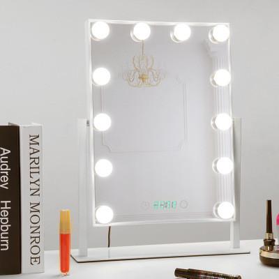 3mm Silvery Led MakeUp Mirror Tabletops With UL Plug , Led Dressing Table Mirror
