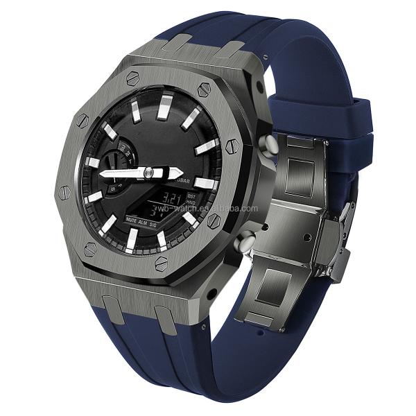 Caixa de relógio de aço inoxidável e faixa para Casio Ga2100