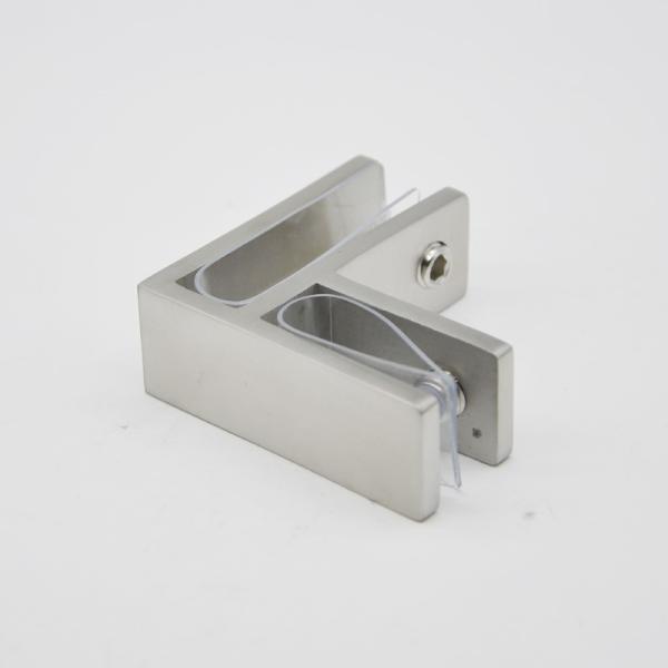 Stainless steel Glass connector 90 degree RS2314 plus, 70X25mm, thickness 5mm, SS304 satin, mirror, black