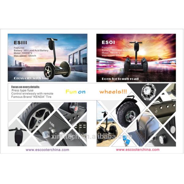 Electric Gyropode Off Road Segway Personal Transportation Vehicles 72V 8.8Ah Samsung Lithium