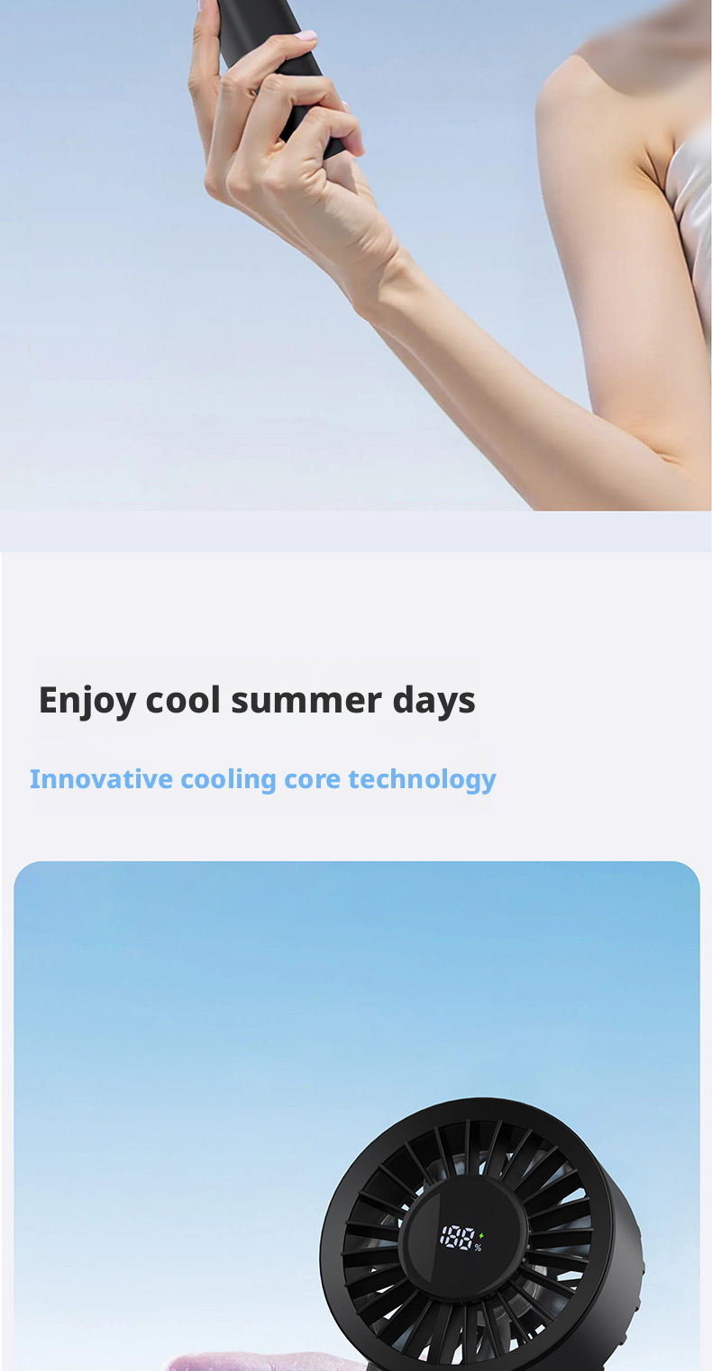 Brushless Motor Lightweight Mini Portable Handheld USB Fan for Outdoor and Indoor Use
