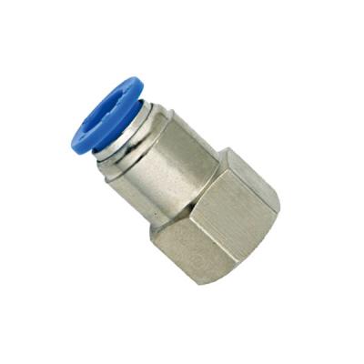 Encaixes de tubo pneumático de bronze da placa de níquel do One Touch reto fêmea de PCF