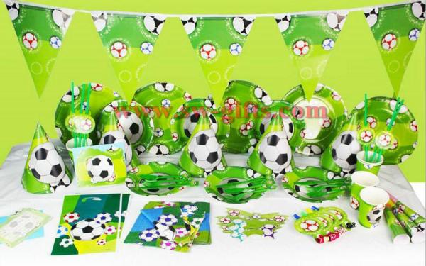 2019 Kids Boys Birthday Party Decoration carton Set Football Theme Party Supplies Baby Birthday Party celebration