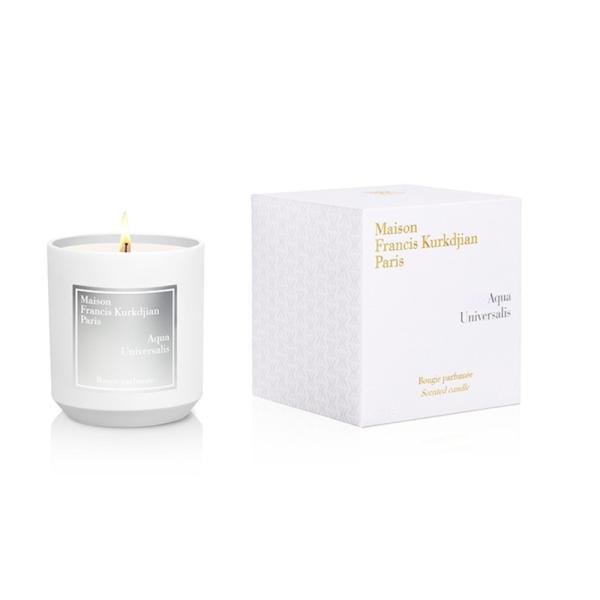 Frosted White Glass Scented Jar Candle With Metal Gold Lid For Luxury Gift Set