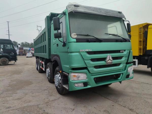 Estilo de elevação frontal 375HP Sinotruk HOWO 8*4 camião de descarga camião de segunda mão para descarga