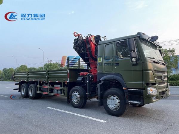 Guindaste montado caminhão do crescimento da junta de Sinotruk Howo 8x4 25T SANY Palfinger