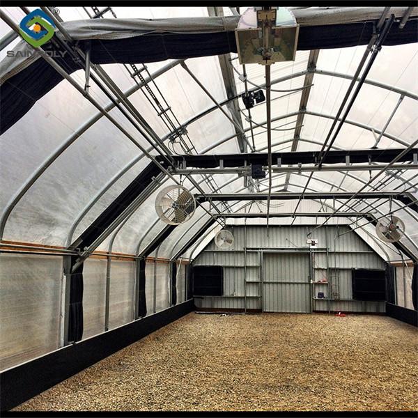 Grande serre à privation de lumière automatisée intelligente pour l'agriculture