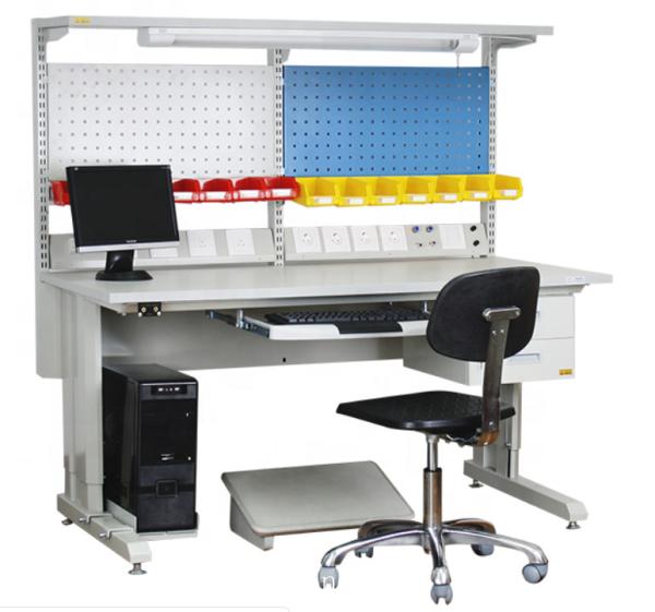 Grey Metal 10e6 Ohms Electronic Workstation ESD Workbench