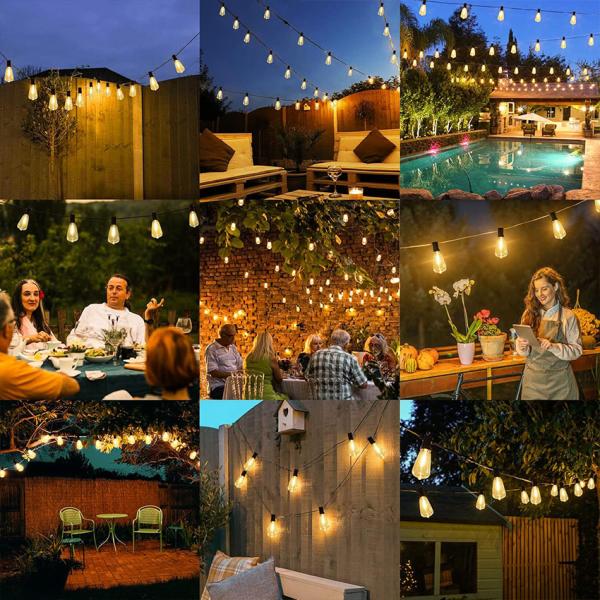25FT 50FT 100FT G40 Globe LED String Lights for Outdoor Wedding Party Patio Lamp cable cord