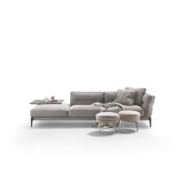 Italian Style Living Room Furniture Sofa Modern Fabric Corner Sofa