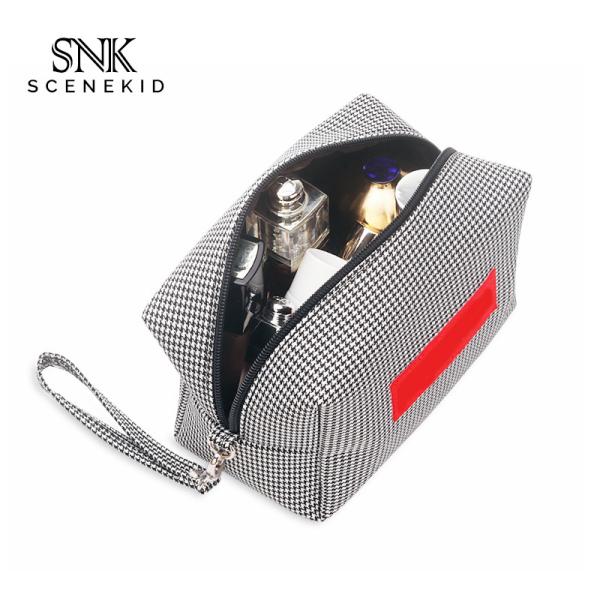 Portable Small Canvas Waterproof Wash Bag Pouch Bag with Zipper