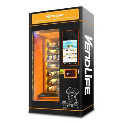 Máquina de venda automática quente comercial do alimento do vegetal de salada e do Único-armário totalmente automático dos frutos para o estilo 2021 novo