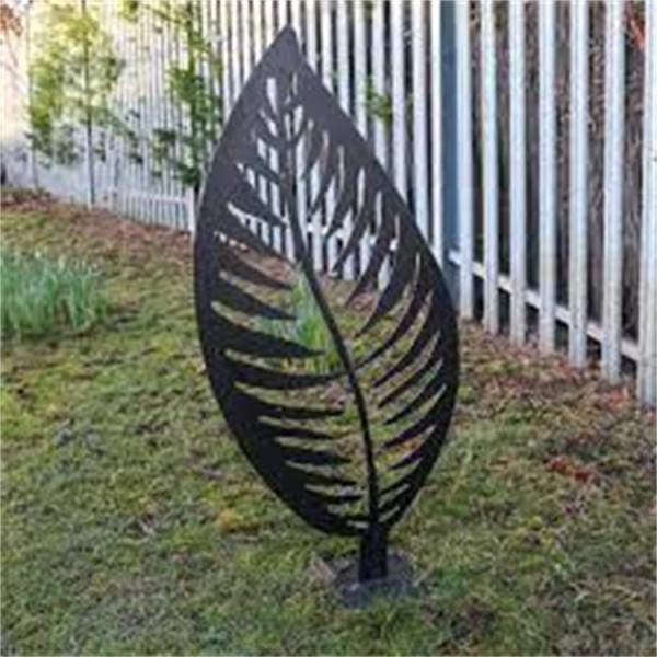 Folha de arte árvore de metal escultura em aço corten decoração de jardim