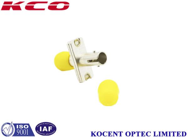 0.10dB Fiber Optical Simplex Adapter ST Metallic Oblong With Dust Cap Simplex