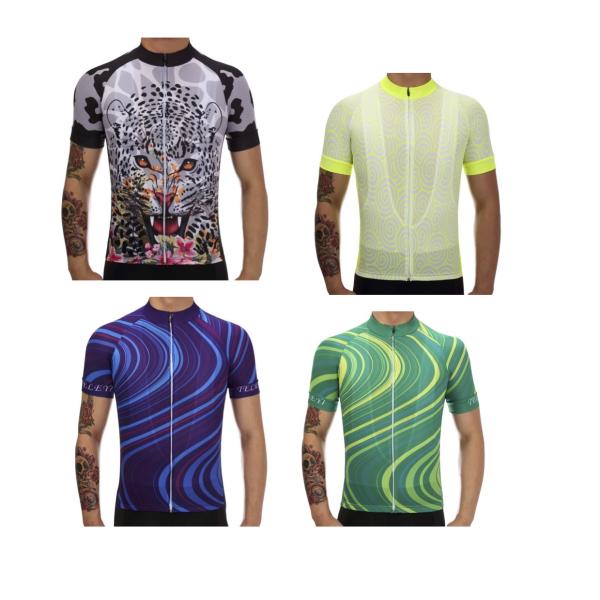 Задействовать Джерси гравия полиэстера трикотажных изделий 130g голубого изготовленного на заказ велосипеда велосипедиста ехать