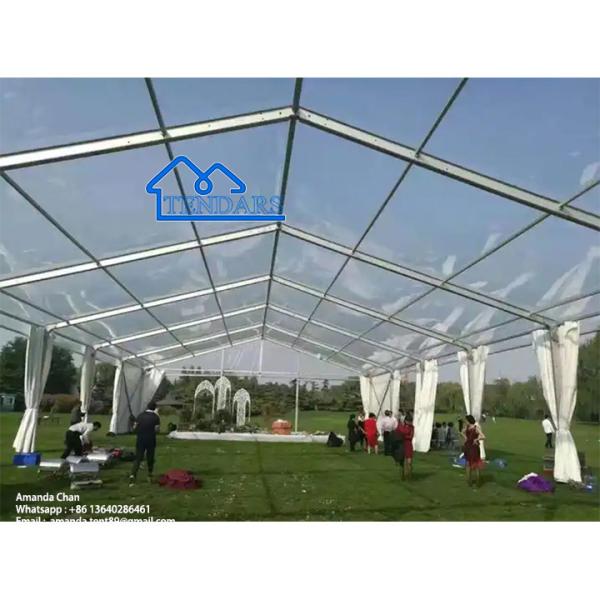 Wind-Resistant Cocktail Party Marquee Tents Galvanized Framework PVC Fabric Large Canopy Structure