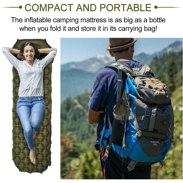 Upgraded Inflatable Camping Sleeping Mat With Built In Pump