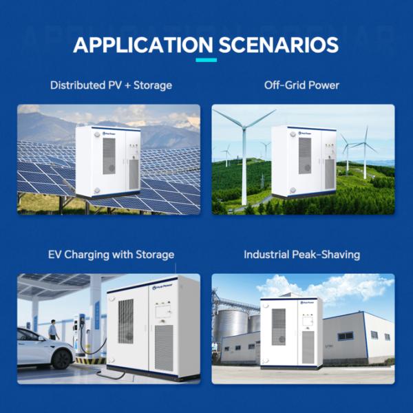 ホアパワー ESS ソリューション 50kW 100kWh オン・グリッド オフ・グリッド オールインワン 室内エネルギー貯蔵電池 LiFePO4 電池