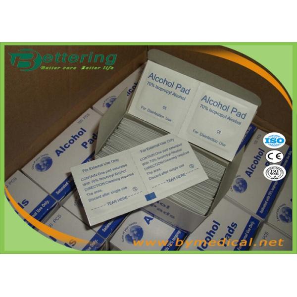 First Aid Medical Sterile Alcohol Prep Pads / Alcohol Prep Swabs Non Woven Material
