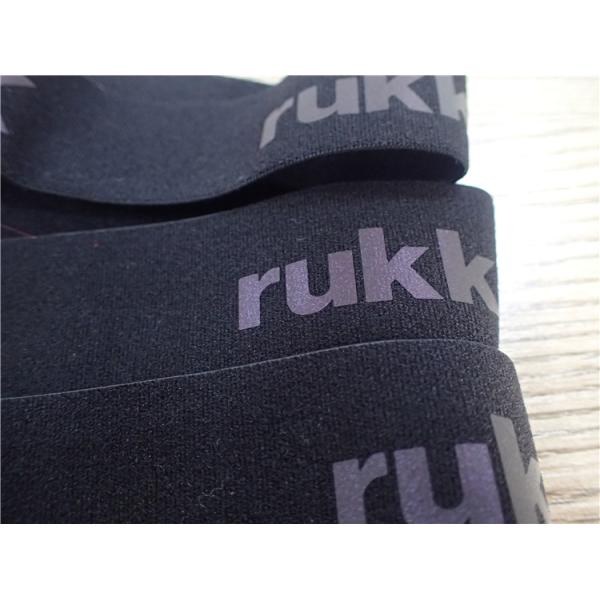 Heat Transfer Logo On Polyester Elastic Webbing / Clothing Elastic Band