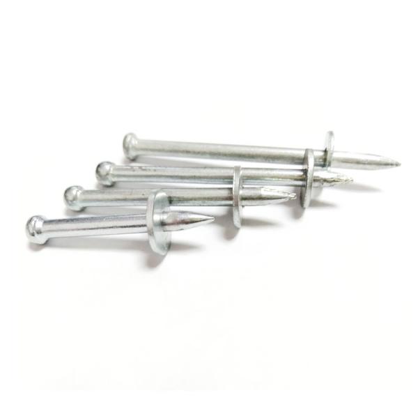 Galvanized-Shining Round Head Steel Washer Concrete Shooting Nail Drive Pin for Hold