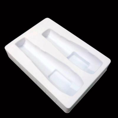 Custom White PVC Flocked Blister Tray for 2 Piece Skincare Set Eco-Friendly Packaging Insert