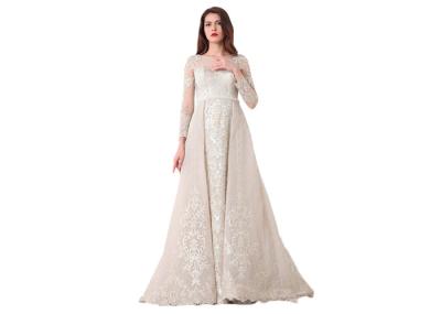 Sexy Off Sholder Ladies Evening Dresses , Muslim Wear Long Sleeve Ball Gown