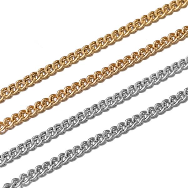 Customizable Stainless Steel Curb Chains for DIY Bracelet Necklace Decoration